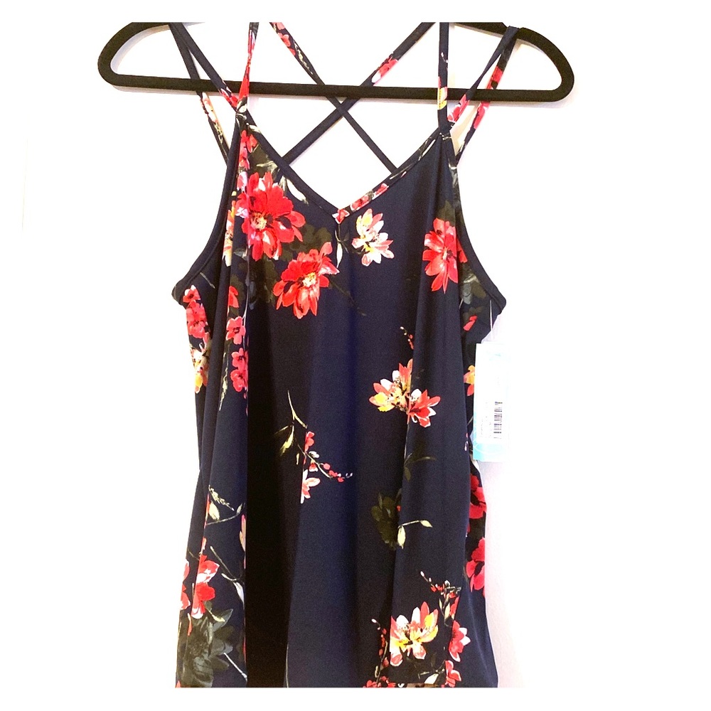 Navy Stitch Fix floral tank